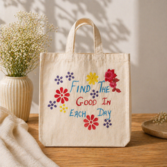 Handmade Canvas Tote Bags with Quotes