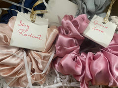 Silk scrunchies Soft on your hair, strong on your style.